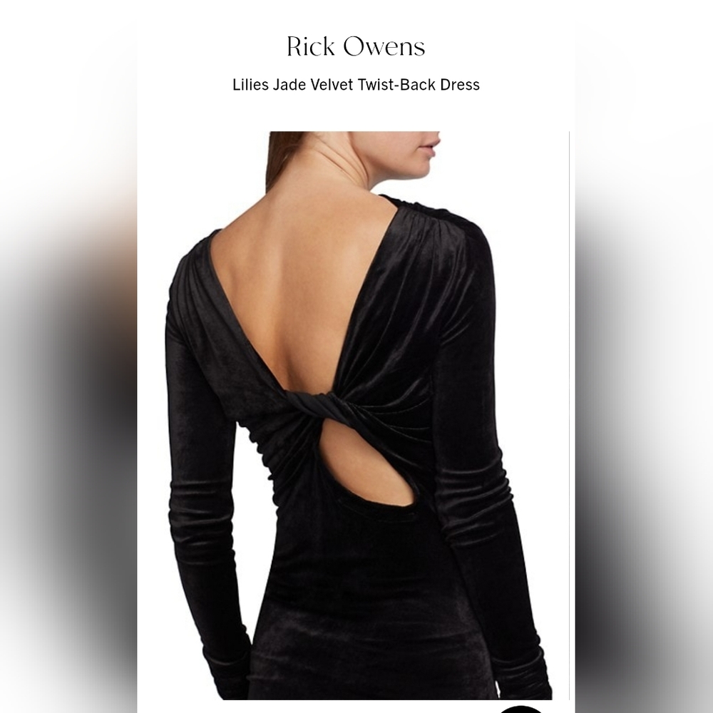 Rick Owens Velvet dress - Picture 3 of 4